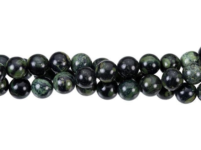 Dakota Stones Kambaba 8mm Round Gemstones. 8" Strand. KAM8RD-8