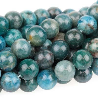 Dakota Stones Blue Apatite 8mm Round Gemstones. 8" Strand. BAP8RD-8