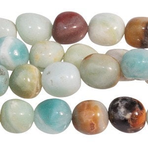 Dakota Stones Black Gold Amazonite 8x10mm nugget Gemstones. 8" Strand. BGA8x10NUG-8