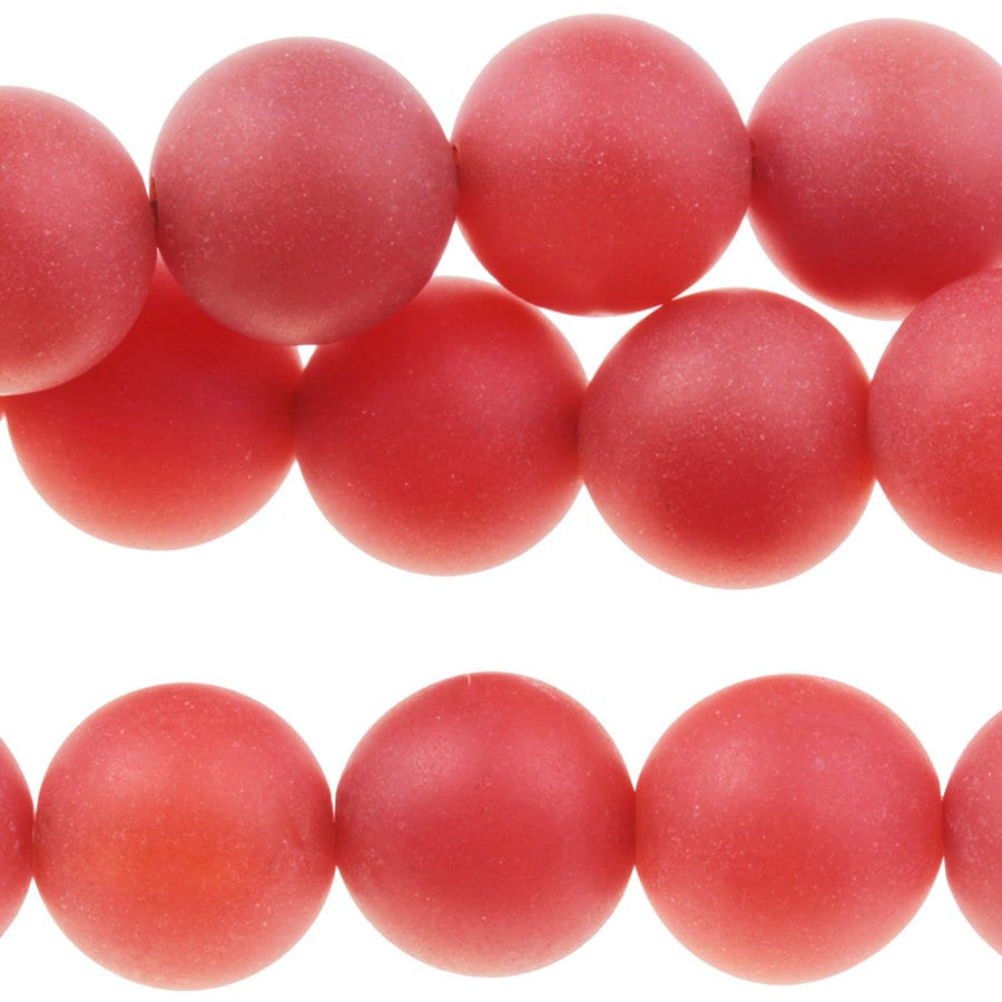 Dakota Stones Matte Carnelian 10mm Round Gemstones. 8" Strand. MCR10RD-8