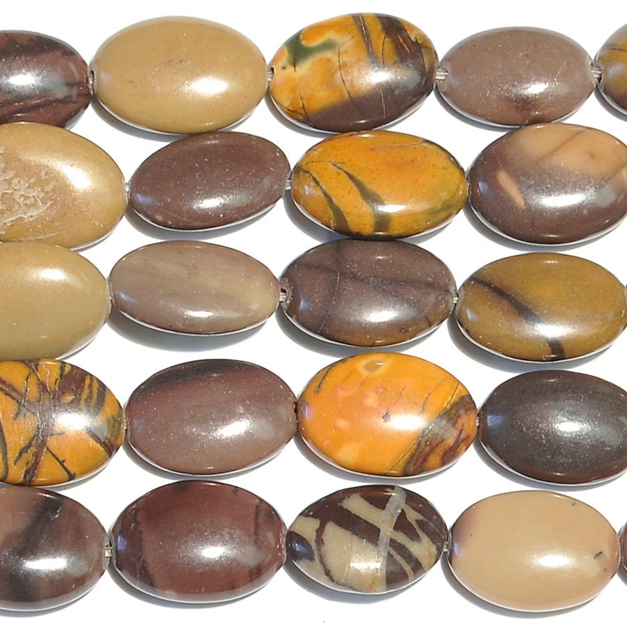 Dakota Stones Purple Artistic Stone 10x14 Oval Beads Gemstones. 8" Strand. PAR10x14OV-8
