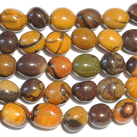 Dakota Stones Purple Artistic Stone 8x10mm Nugget Beads Gemstones. 8" Strand. PAR8x10NUG-8