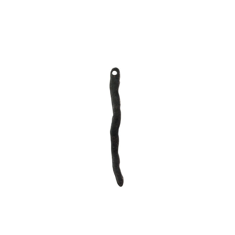 1 Hole Matte Black Wavy Stick Drop SM 35x3mm (12)