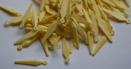 Vintage Yellow Plastic Elongated Diamond Drops Charms chr098B