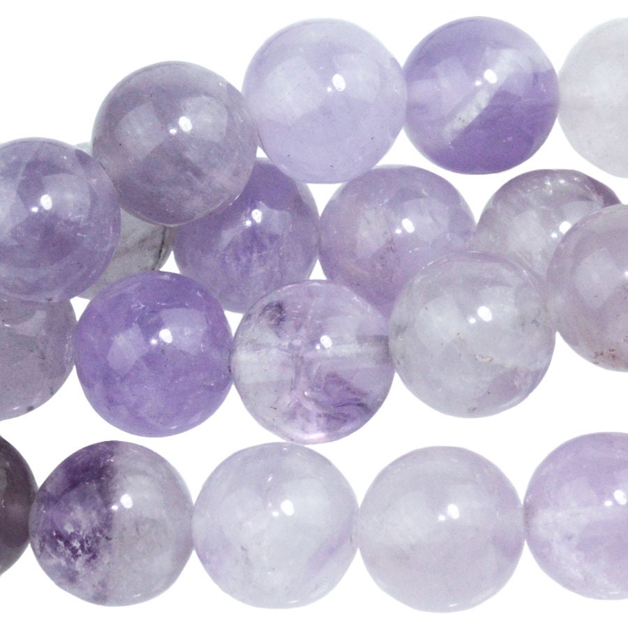Dakota Stones Lavender Amethyst 10mm Round Gemstones. 8" Strand. LAV10RD-8