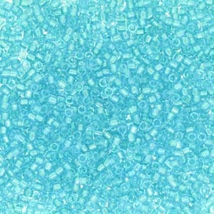 11/0 MIYUKI DELICA Fancy Lined Aqua Seed Bead (8g)