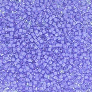 11/0 MIYUKI DELICA Fancy Lined Aqua Pink Seed Bead (8g)