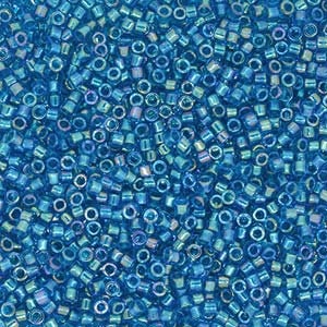 11/0 MIYUKI DELICA Fancy Lined Teal Blue Seed Bead (8g)