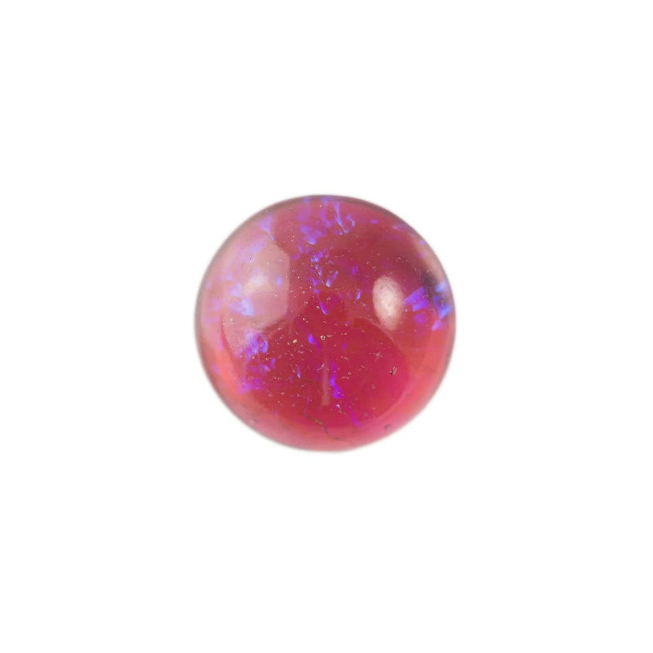 Mexican Opal Dragons Breath Glass Cabochon 9mm (2) cab3004A