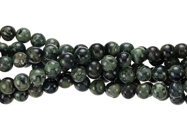 Dakota Stones Kambaba 6mm Round Gemstones. 8" Strand. KAM6RD-8