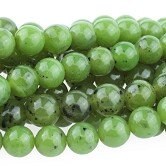 Dakota Stones Jade 8mm Round Gemstones. 8" Strand. JAD8RD-8