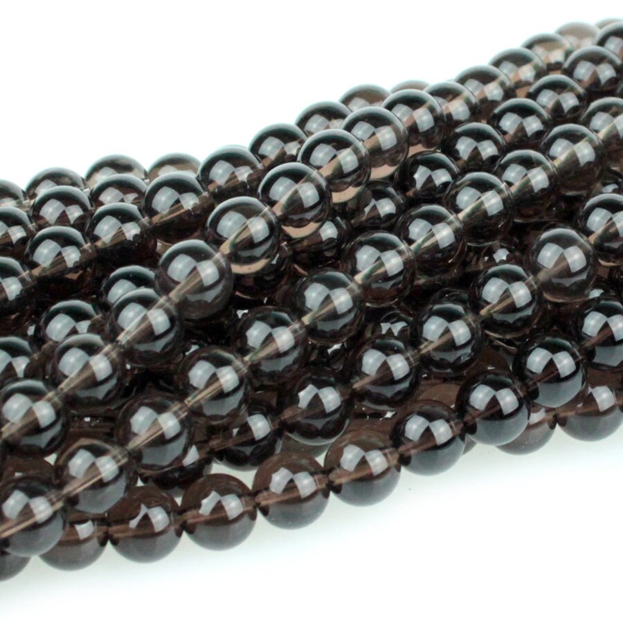 Dakota Stones Smoky Quartz 6mm Round Gemstones 8" Strand SQZ6RD-8