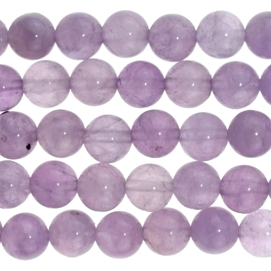 Dakota Stones Lavender Amethyst 6mm Round Gemstones. 8" Strand. LAV6RD-8