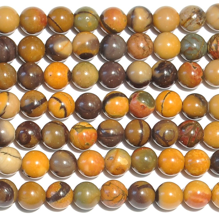 Dakota Stones Purple Artistic Stone 6mm Round Beads Gemstones. 8" Strand. PAR6RD-8