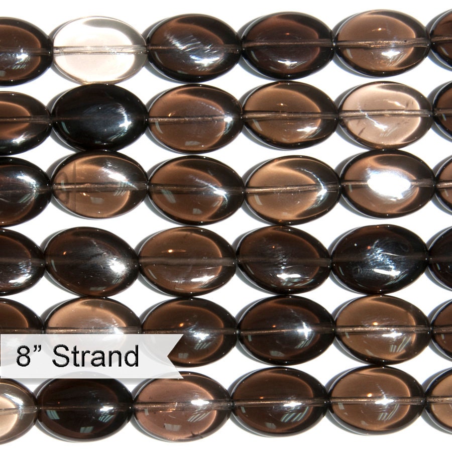 Dakota Stones Smoky Quartz 13x18mm Oval Gemstones 8" Strand SQZ13x18OV-8
