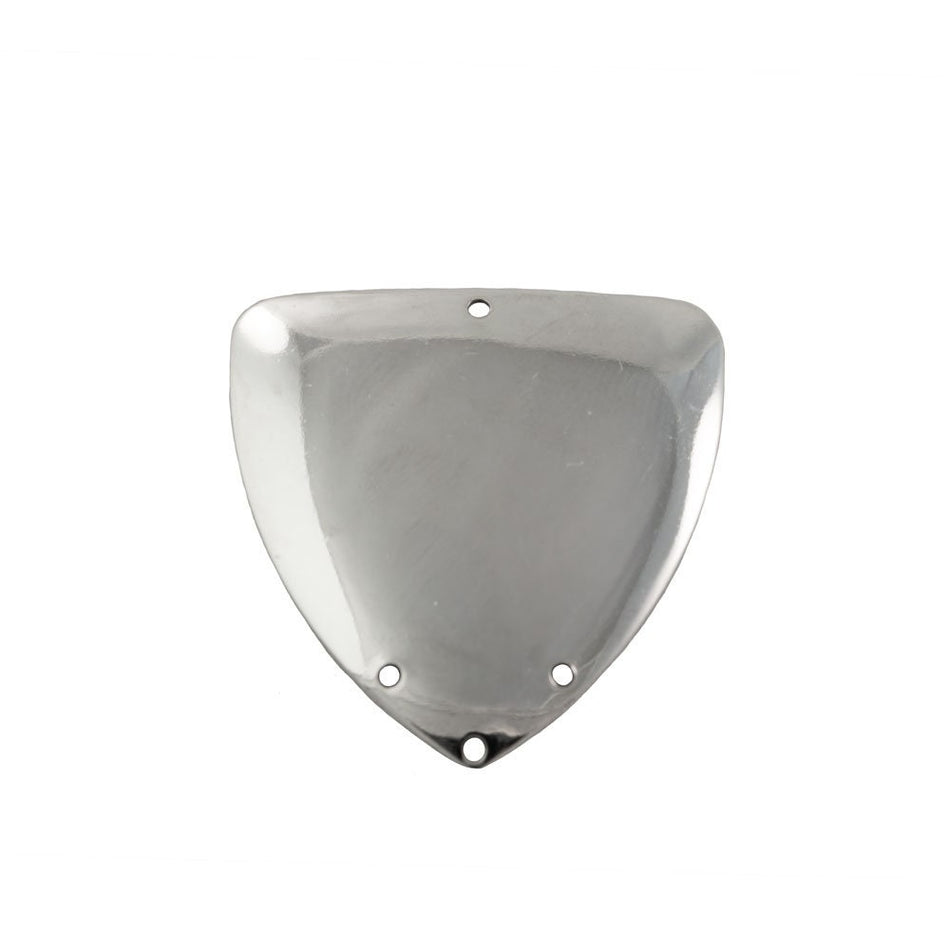 4 Hole Silver Dapped Triangle Connector Pendant (4) mtl174C