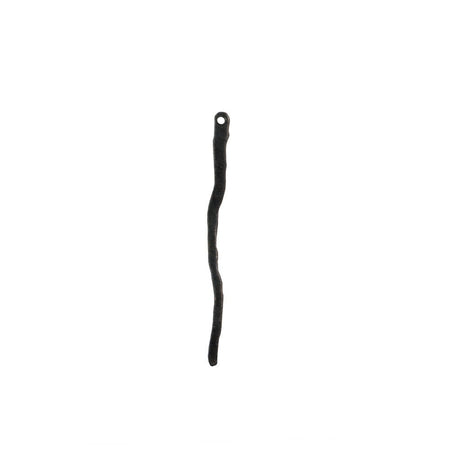 1 Hole Matte Black Wavy Stick Drop MD 50x3mm (10) mtl536B