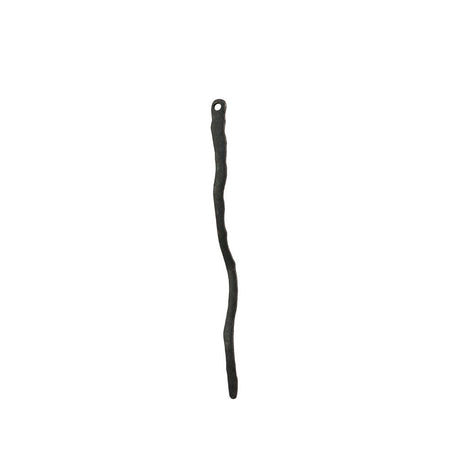 1 Hole Matte Black Wavy Stick Drop LG 60x4mm (8) mtl465B