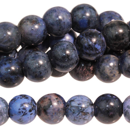 Dakota Stones Sunset Dumortierite 8mm Large Hole Gemstones. 8" Strand. SDM8RDLH-8