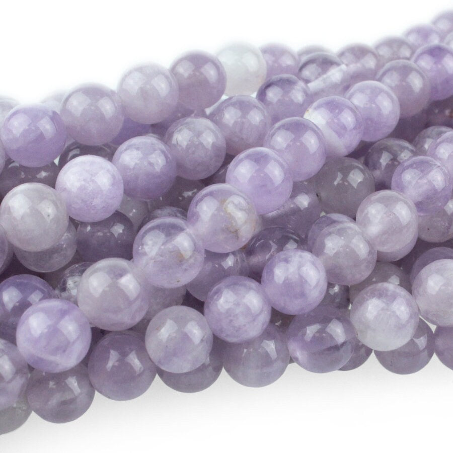Dakota Stones Lavender Amethyst 8mm Round Gemstones. 8" Strand. LAV8RD-8