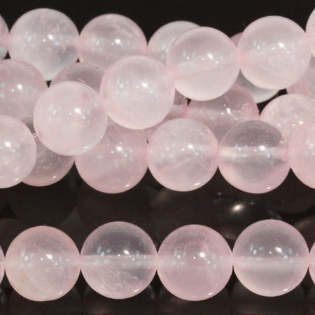 Dakota Stones Rose Quartz 10mm Round Bead Gemstones. RQZ10RD-8