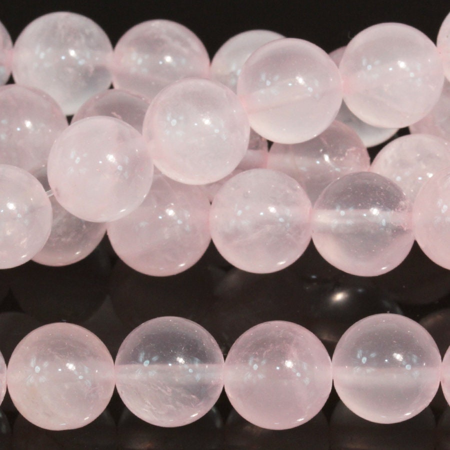 Dakota Stones Rose Quartz 10mm Round Bead Gemstones. RQZ10RD-8