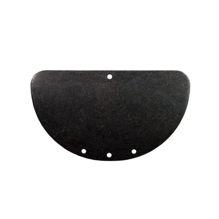 4 Hole Matte Black Dapped Half Circle Connector Pendant (4) mtl174F