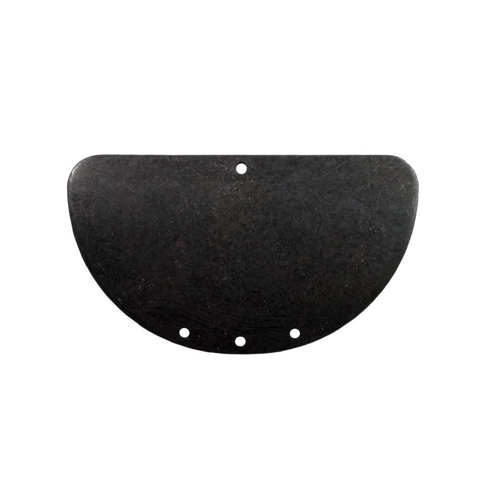 4 Hole Matte Black Dapped Half Circle Connector Pendant (4) mtl174F