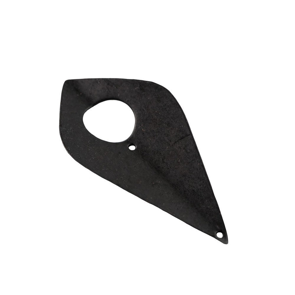 2 Hole Matte Black Pinched Teardrop Pendant Findings (4) mtl382C
