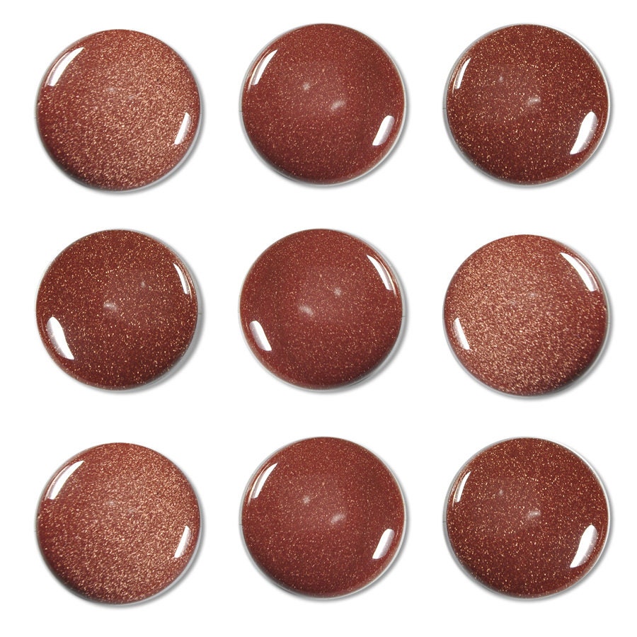 Dakota Stones Goldstone 25mm Round Cabochon Coin Gemstones. (1) CAB-GLD25DC