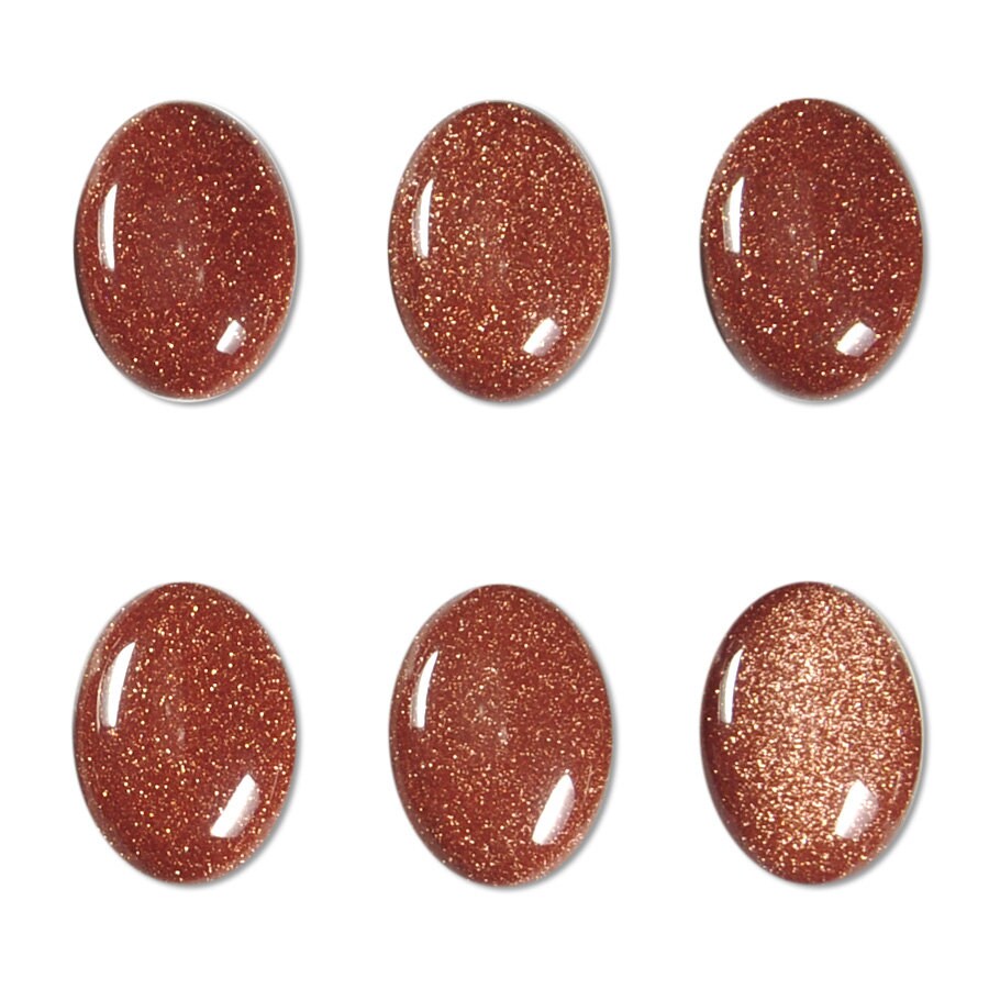 Dakota Stones Goldstone 14x10mm Oval Cabochon Gemstones. (1) CAB-GLD14x10OV