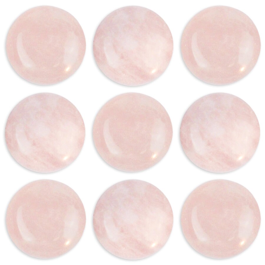 Dakota Stones Rose Quartz 10mm Round Cabochon Gemstones. CAB-RQZ10DC