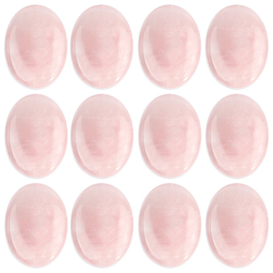 Dakota Stones Rose Quartz 14x10mm Oval Cabochon Gemstones. CAB-RQZ14x10OV
