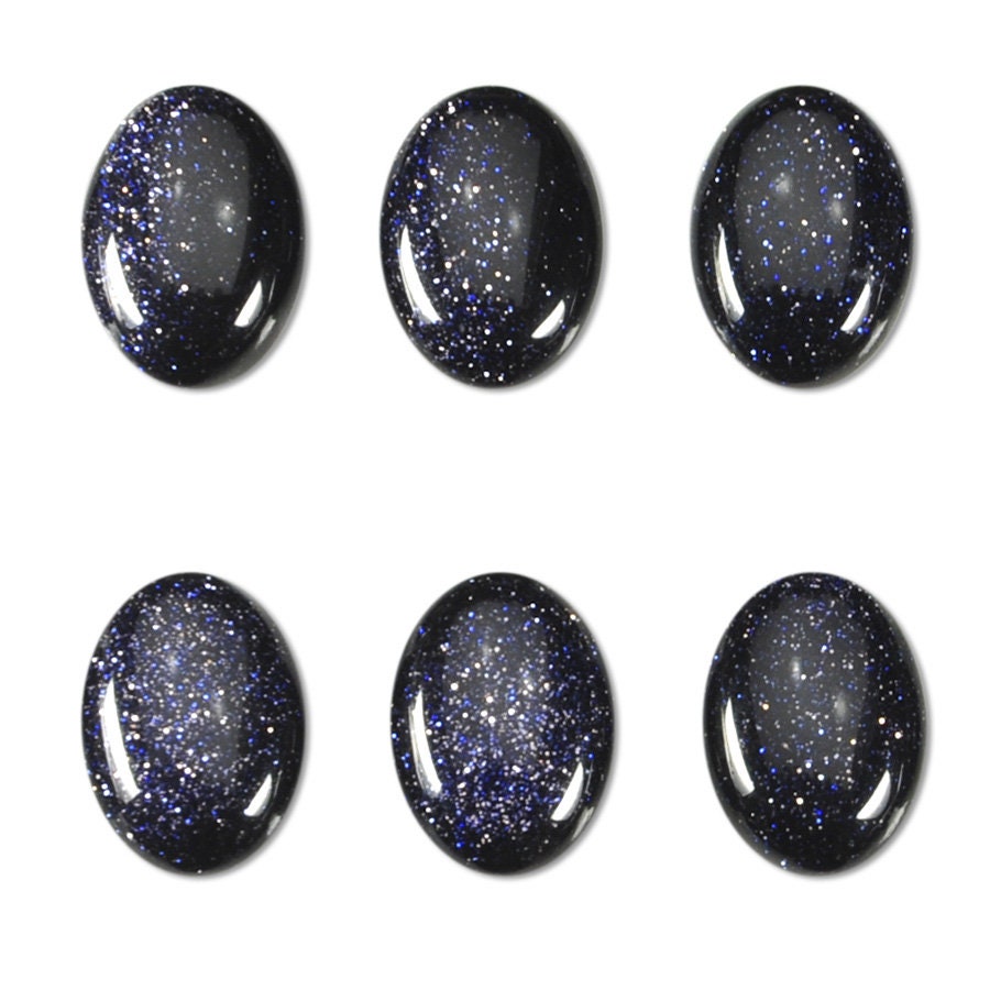 Dakota Stones Blue Goldstone 14x10mm Oval Cabochon Gemstones. CAB-BGS14x10OV
