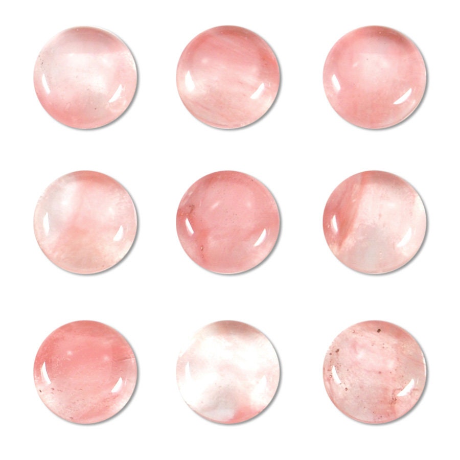 Dakota Stones Cherry Quartz 10mm Round Cabochon Gemstones  CAB-CHQ10DC