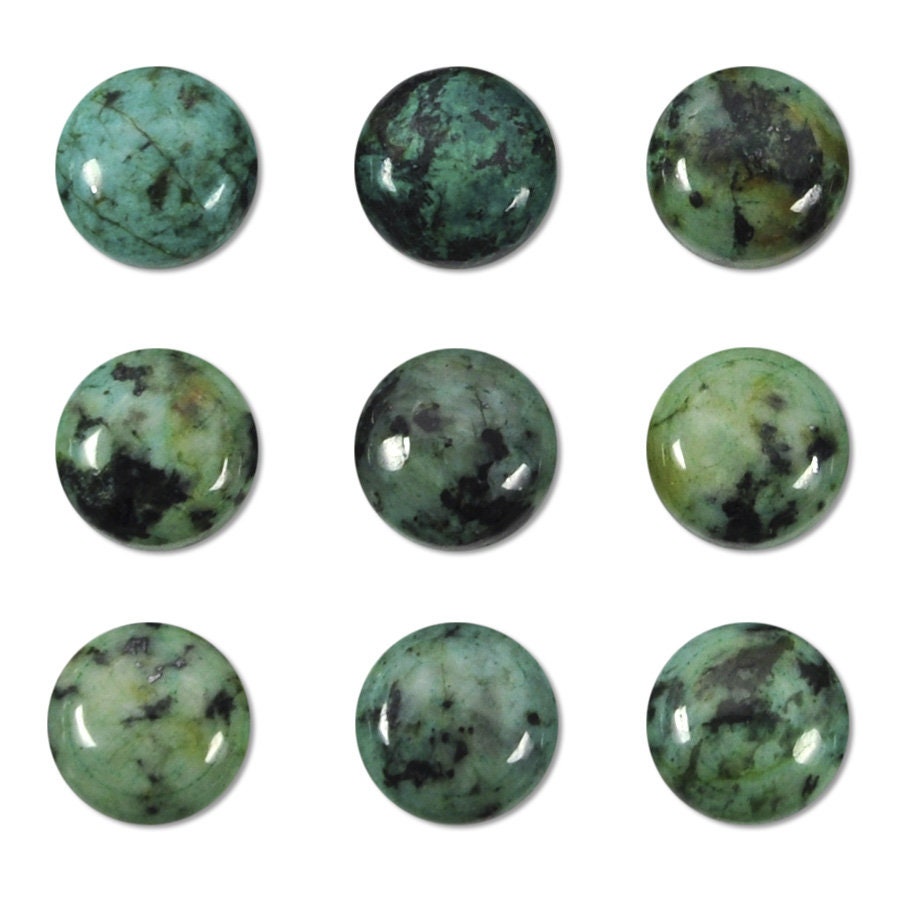 Dakota Stones African Turquoise 10mm Round Cabochon Gemstones. CAB-ATQ10DC