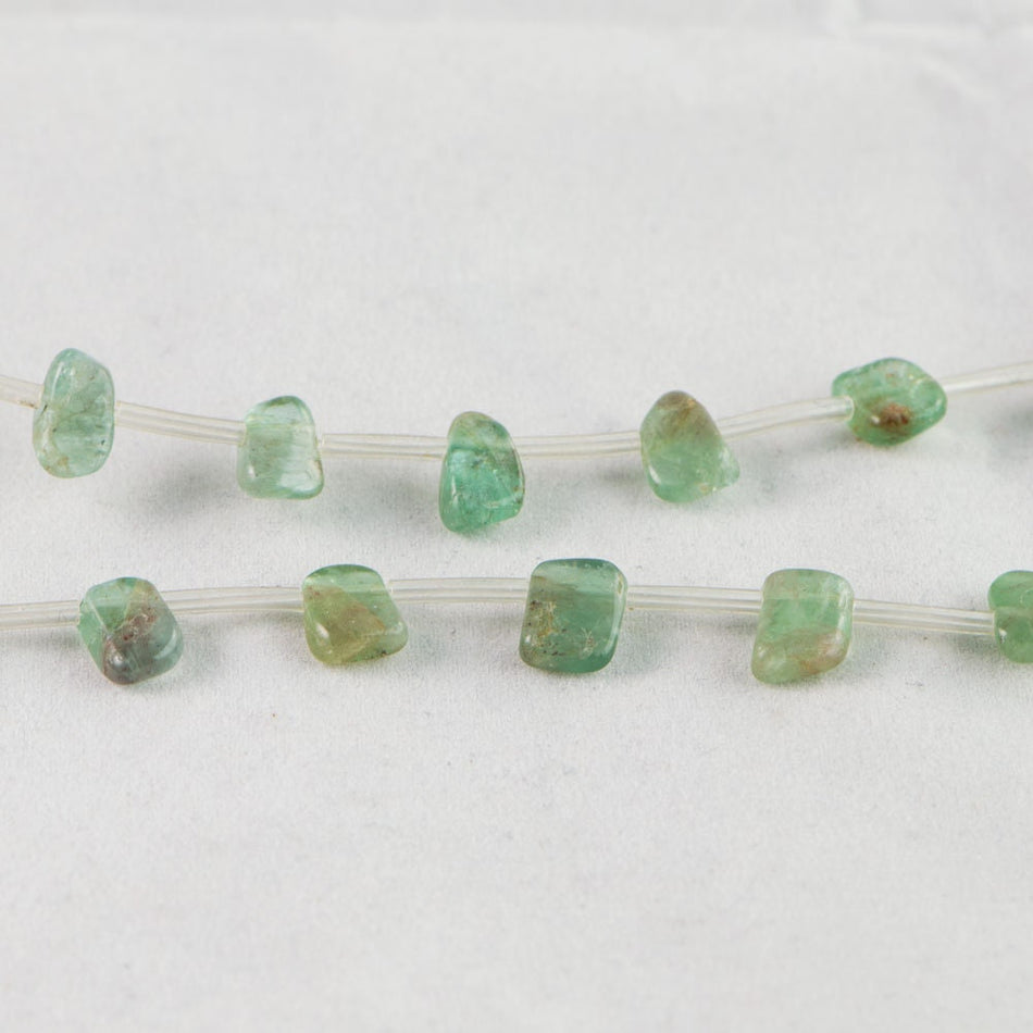 Dakota Stones Blue Apatite Approx. 10x6mm Tumbled Nugget Gemstones. 8" Strand. BAP10x6NUG-8