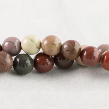 Dakota Stones Imperial Jasper 10mm Round Gemstones 8" Strand IMP10RD-8