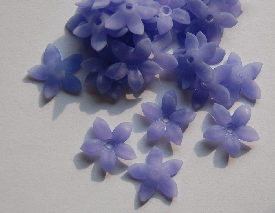 Soft Purple Stacking Flower Beads 18mm (10) bds669C