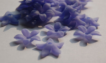 Soft Purple Stacking Flower Beads 18mm (10) bds669C