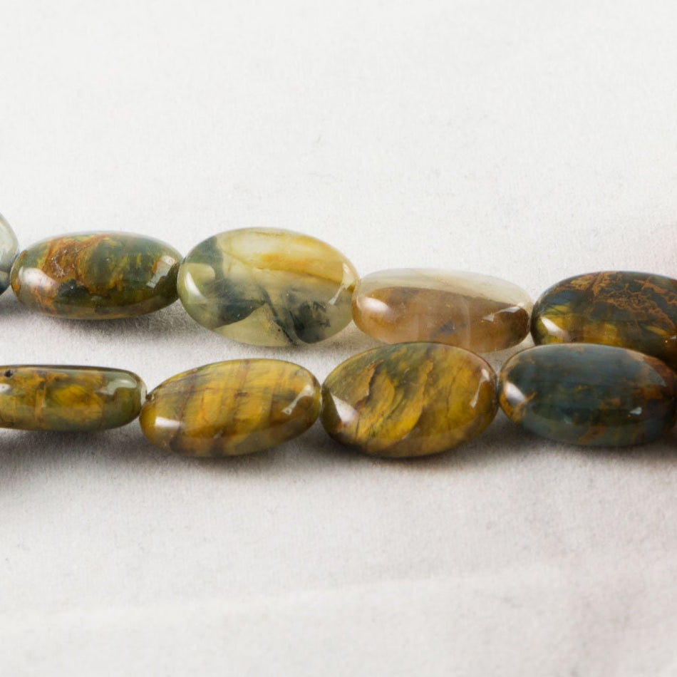Dakota Stones Pietersite 14x10mm Oval Gemstones. 8" Strand. PTS10x14OV-8