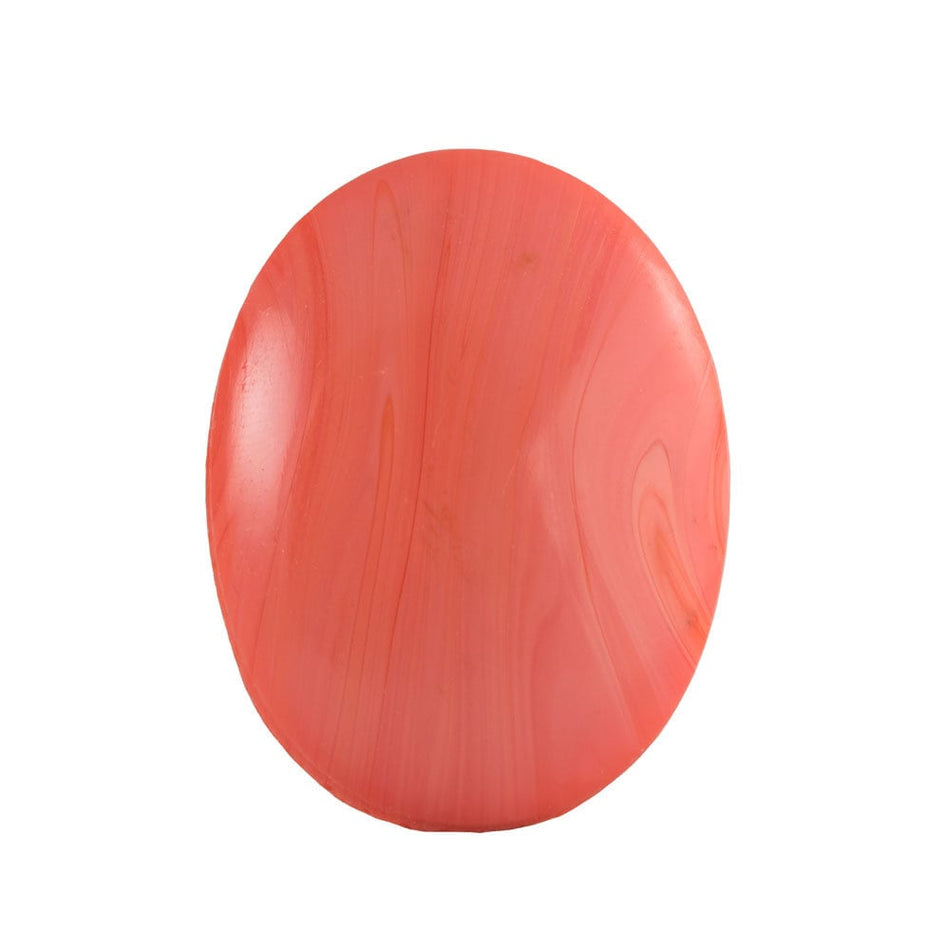 Vintage Coral Glass Oval Cabochon 40X30mm (1) cab6007BB