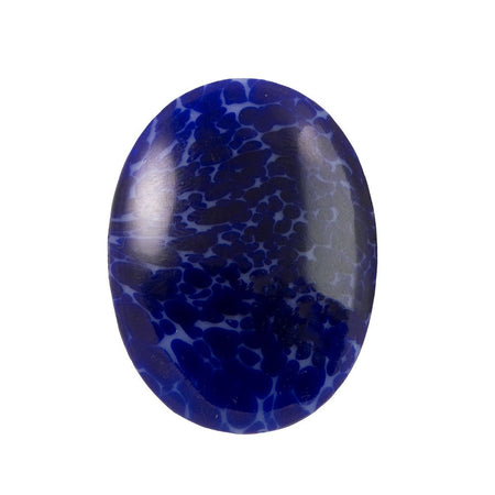 Vintage Lapis Matrix Glass Teardrop Cabochon 40X30mm (1) cab6007D