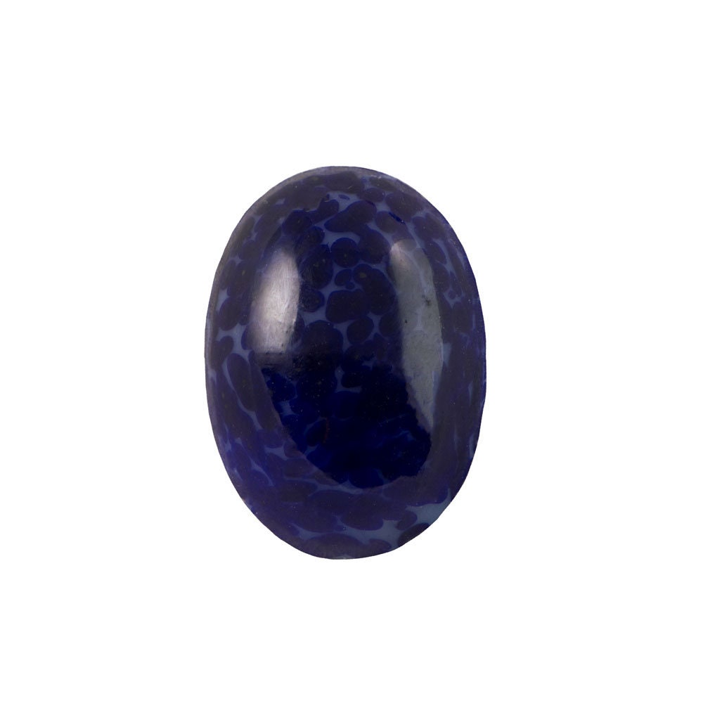 Vintage Lapis Matrix Glass Oval Cabochon 25x18mm (2) cab6006D