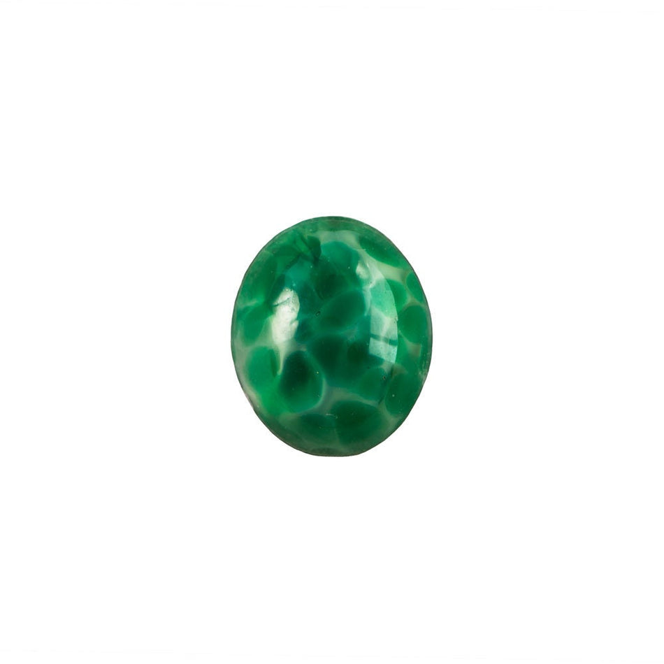Vintage Opaque Jade Matrix Glass Cabochons 12x10mm (4) cab6003C