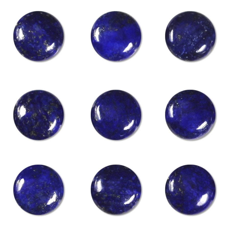 Dakota Stones Lapis 10mm Round Cabochon Gemstone. (1) CAB- LAP10DC