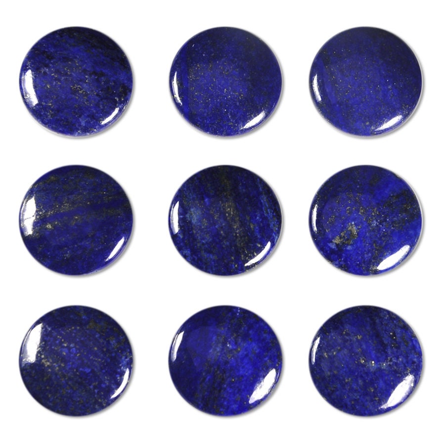 Dakota Stones Lapis 25mm Round Coin Cabochon Gemstone. (1) CAB- LAP25DC