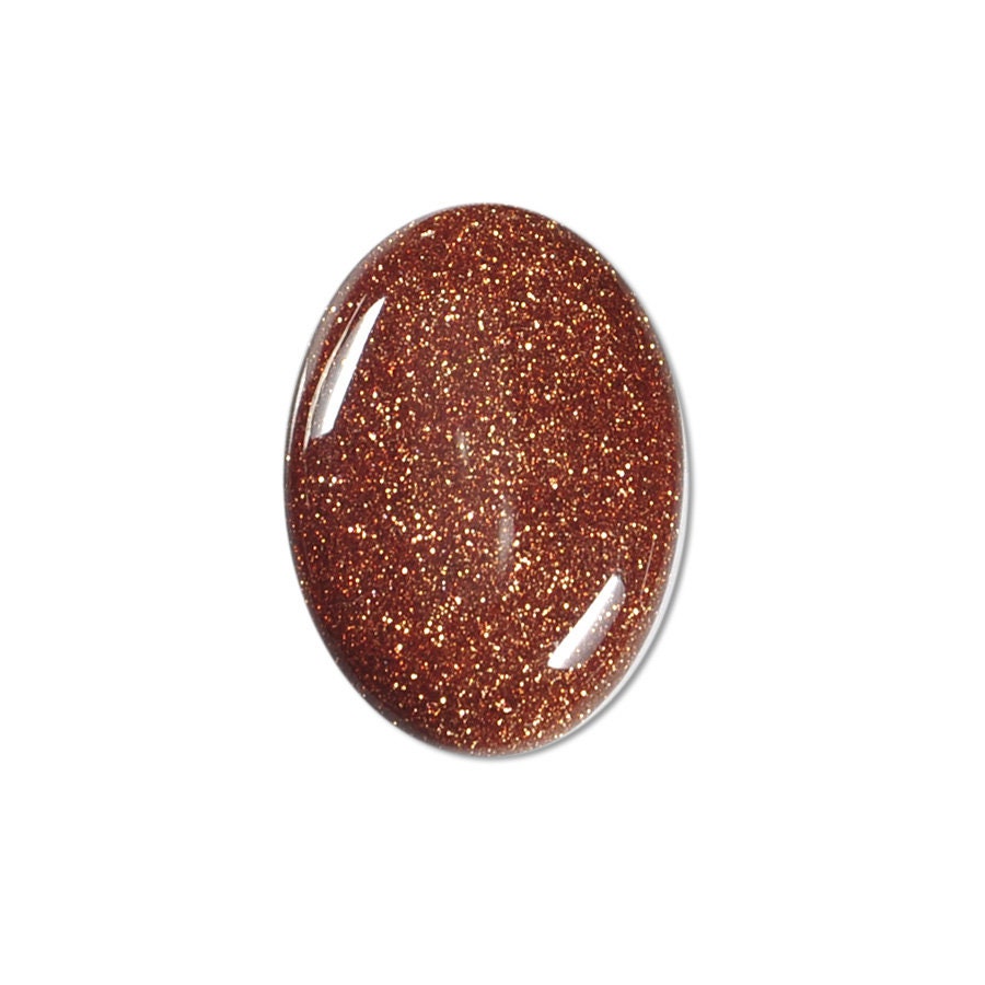 Dakota Stones Goldstone 25x18mm Oval Cabochon Gemstones. (1) CAB-GLD25x18OV