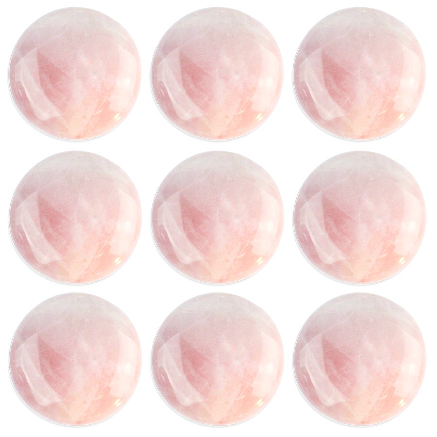 Dakota Stones Rose Quartz 25mm Round Cabochon Gemstones. CAB-RQZ25DC