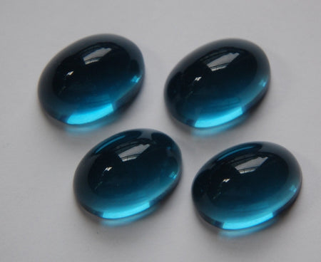 Vintage German High Dome Montana Blue Cabochons 25mm x 18mm cab588C